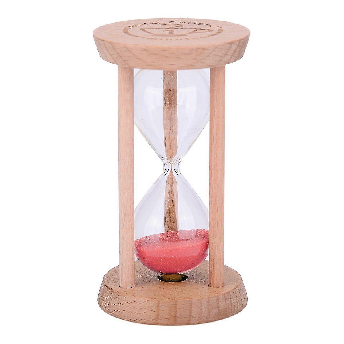 Mini Sand Timer - Wooden 1-Minute And 3-Minute Sand Timer For Home And Restaurant, Natural Wood Finish