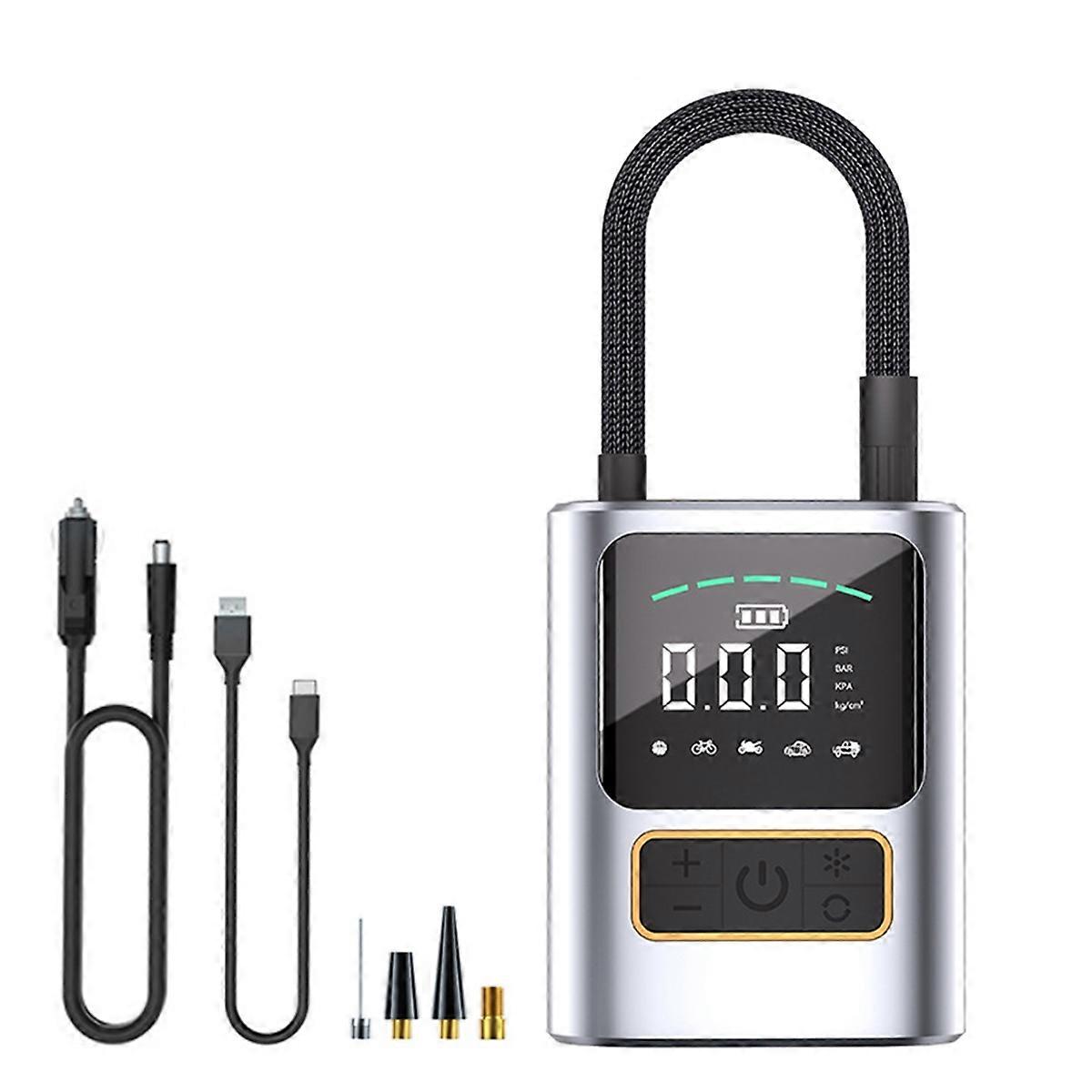 150 PSI Portable Pocket Electric Air Pump Tire Inflator Air Compressor, Compact Car Charger Inflator Pump for Bike,Ball