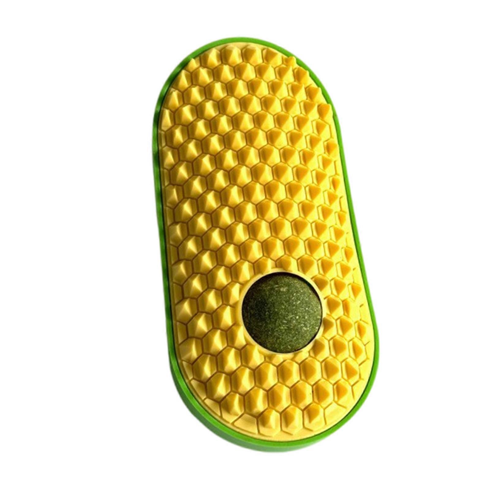 Kitten Catnips Interactive Cats Scratching Toy Indoor Massager Tool Indoor Kitten Shedding Massager Yellow