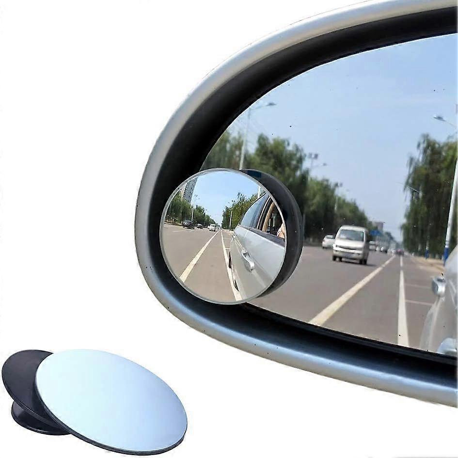 Blind Spot Mirror, Round Frameless 360 Rotating Swing Adjustable HD Glass Convex Mirror to Maximize Rear View Universal for Cars SUV