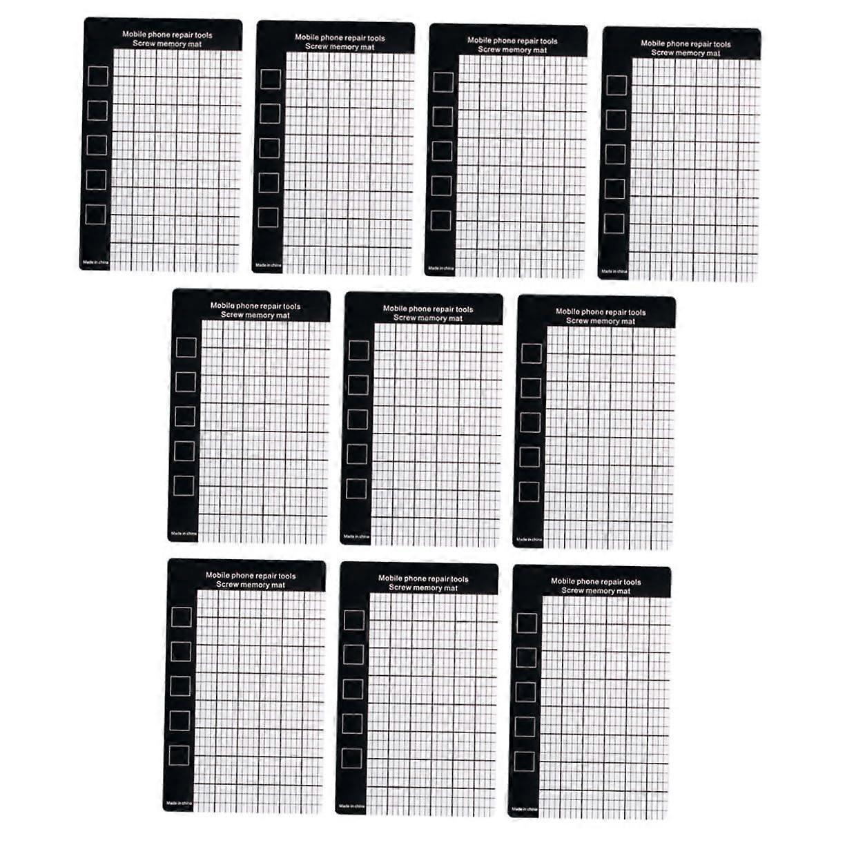 10pcs Magnetic Screw Memory Pad Compact Phone Repair Tool for Dismantling and Maintenance