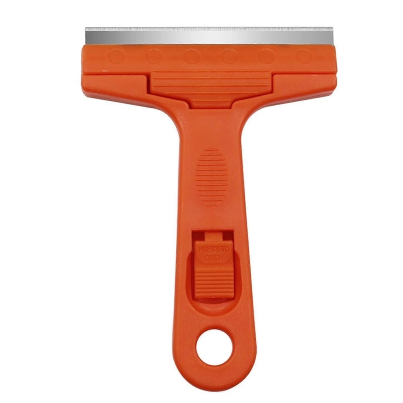 Removing Scraper Fit for Cleaning Paint Caulk Adhesive Label Decal Scraper Tool Hand Tool Accessories(Orange)