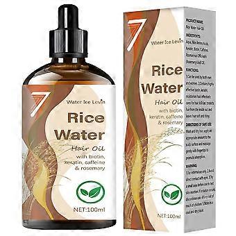 Rice Water Hair Oil, Rice Water Hair Essence, Rice Water Hair Essence with Rosemary Oil, Leaves Hair Soft and Shine, Moisturizing, Smoothing
