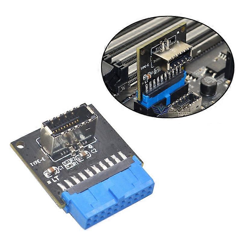 USB 3.0 19PIN Header to Type-E Front A-Key Interface Extend USB Ports to PC, Spec: Outward