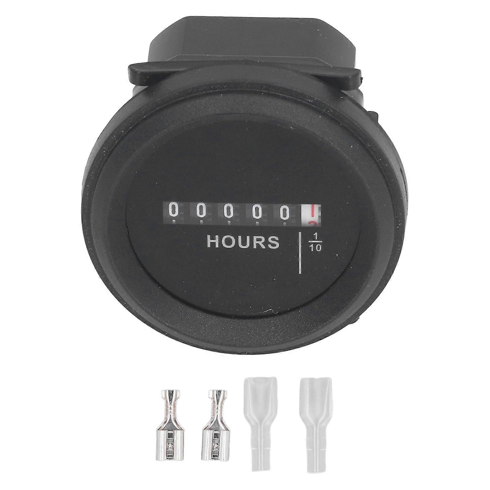 Mechanical Hour Meter Total Running Hours Waterproof Design For Boat Lawn Mower Golf Cart Engine Motorhome Sawmill With Precise Timing Stable And