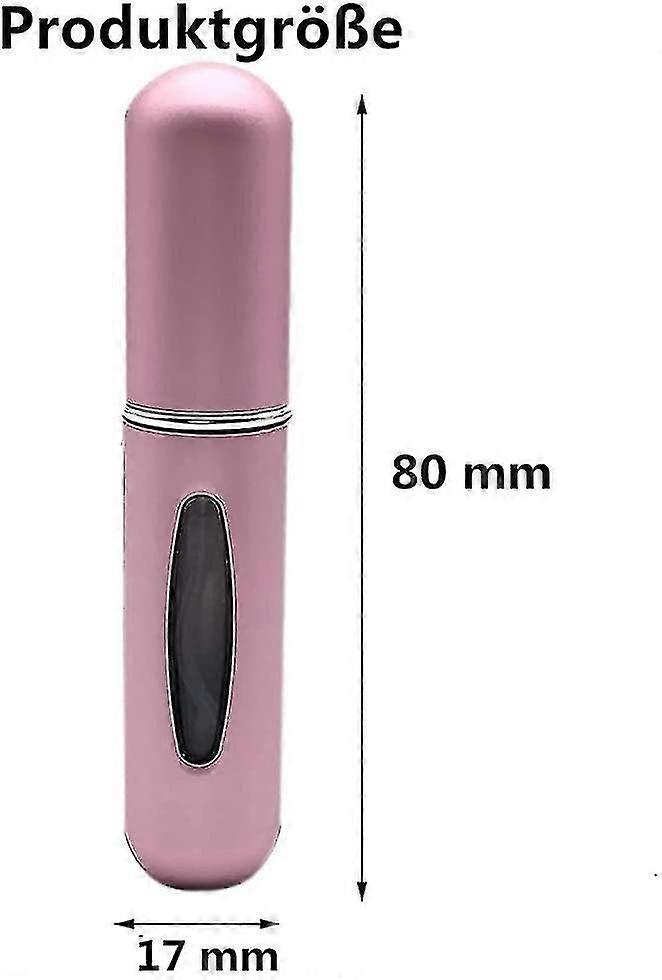 3pcs 5ml Perfume Atomizer, Portable Pump Type Metal Refillable Perfume Bottle