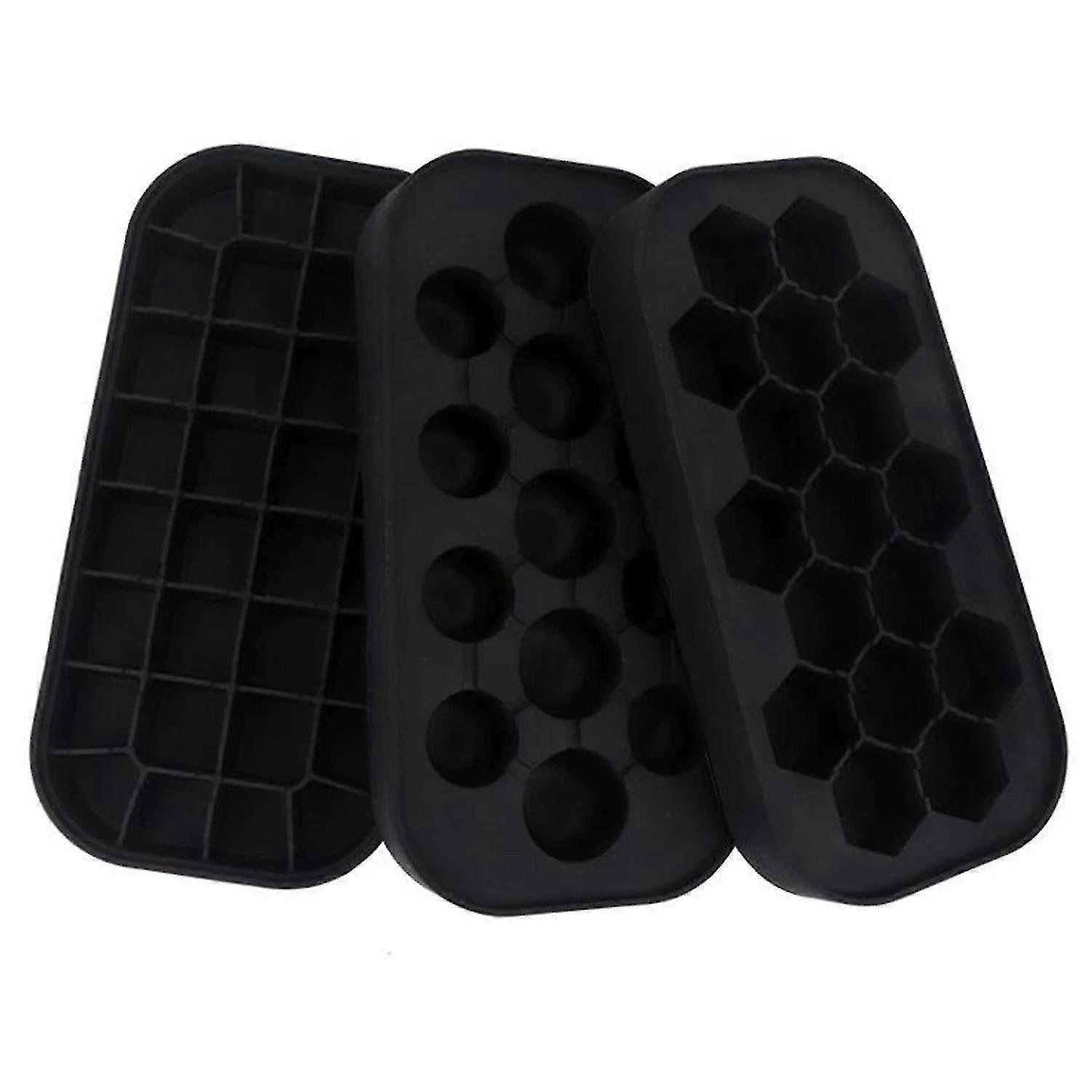 22cm Silicone Ice Cube Tray, Stackable Mold with Lid