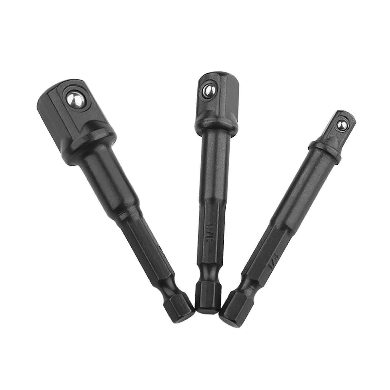 24PCS Impact Socket Adapter Set with H-ex Shank Drill Extensions and Connecting Rods, Portable 7PCS Tool Kit