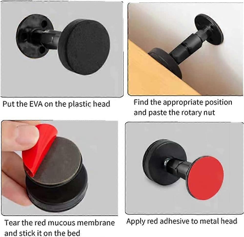 4PCS Adjustable Bed Frame Threaded Anti Shake Tool Wall Bed Headboard Anti-Shake Fixing for Bed Cabinet Sofa