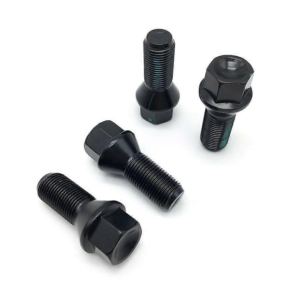 Wheel Lug Nuts M14 X 1.25, 4-Piece Set, Compatible With BMW F30 F35 F10 F02 E70 Models, 36136781151