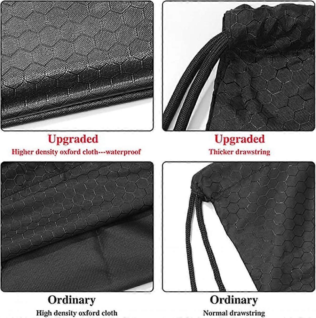 Faltbarer Kordelzug-Rucksack – Wasserdicht, Mit Reißverschlusstaschen, 45x31x14 Cm (zusammengeklappt 16x15 Cm)