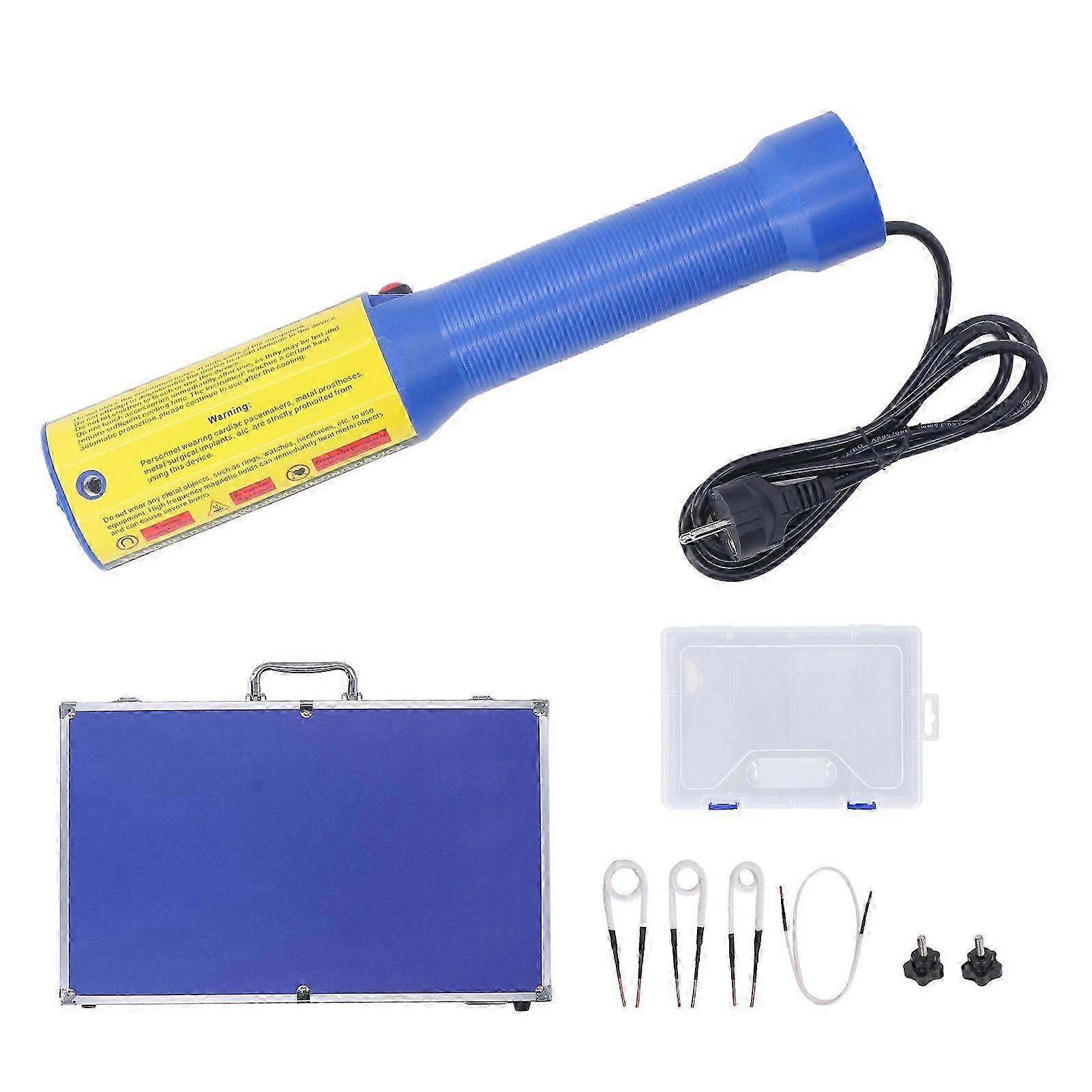 Magnetic Induction Heater Kit 1500w Flameless Handhled Rusty Screw Nut Heating Removal Tools With 4pcs Coils Eu Plug 220v 8a