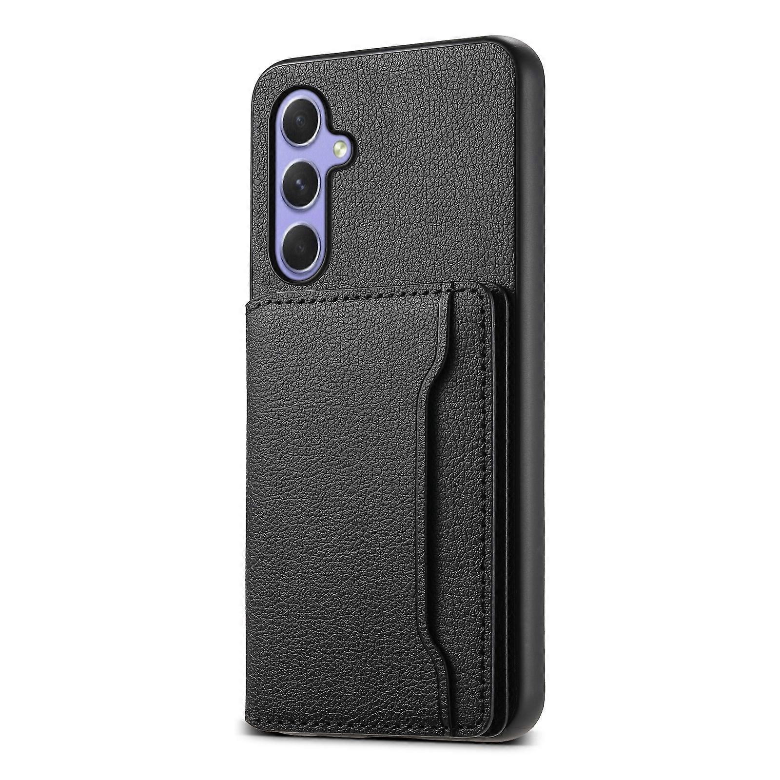 Calf Texture Card Bag Design Full Coverage Phone Case