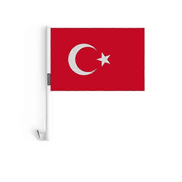 Flag - Multicolored - Turkey - 10 pieces - 14 x 21 cm - Polyester