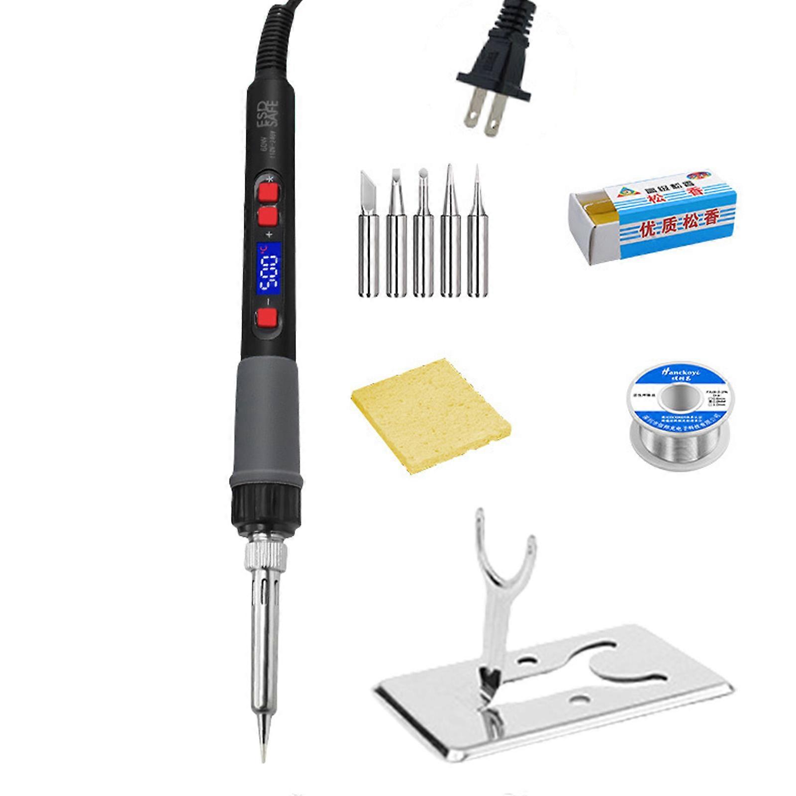 Digital Display Soldering Iron Kits Charging Portable Soldering Iron Repair Tool Adjustable Temperature 180-500℃