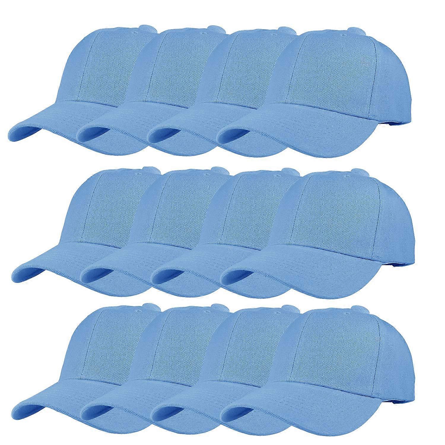 12 Pack Whole Unisex Plain Solid Color Adjustable Baseball Caps Hats