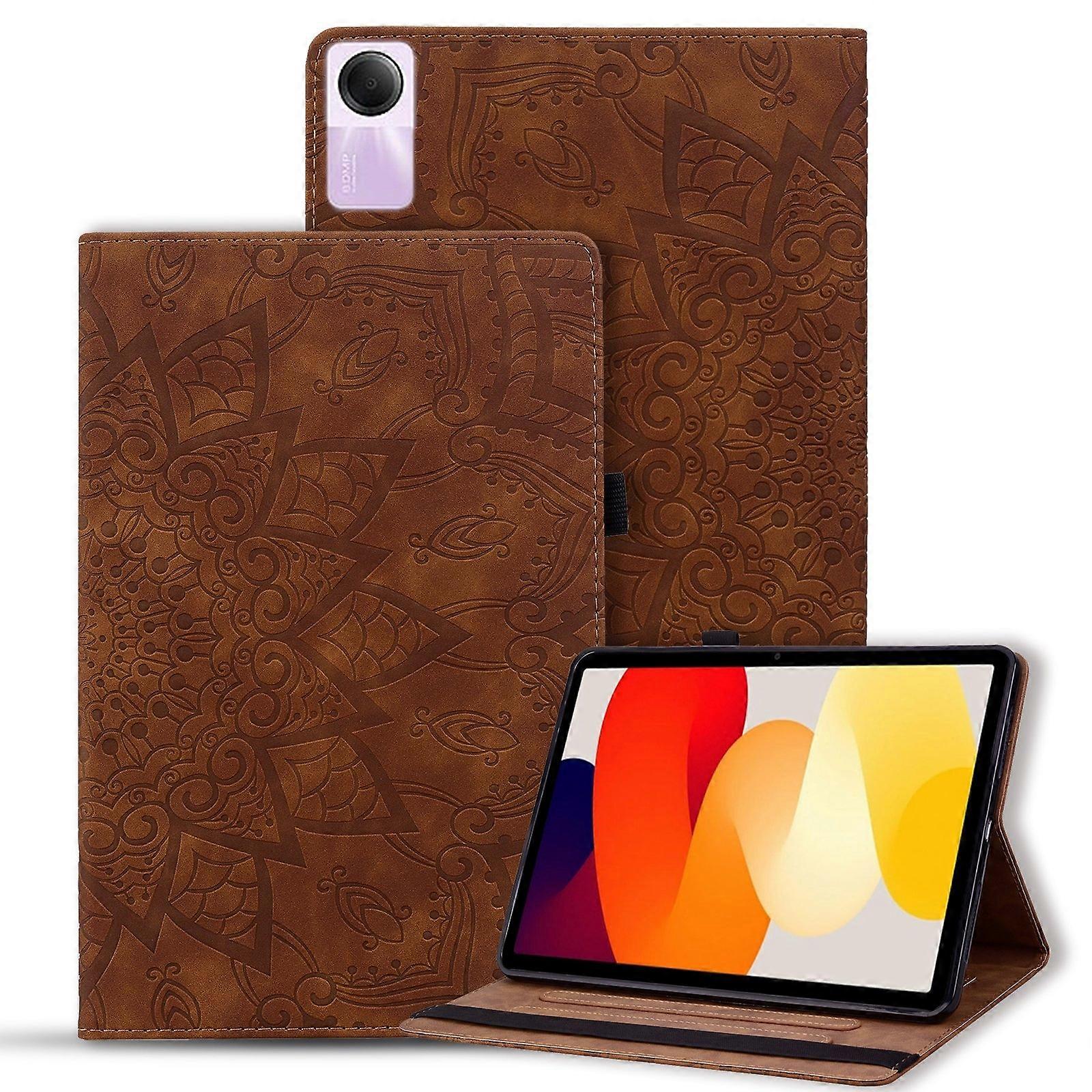 Calf Texture Embossed Leather Tablet Case For Xiaomi Redmi Pad SE