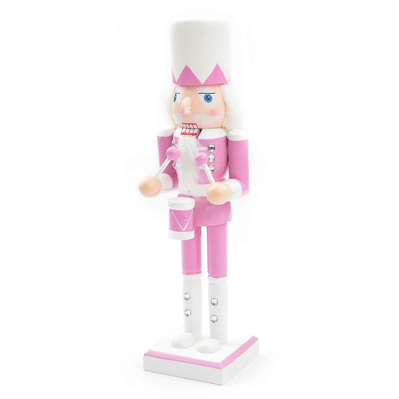 Elegant 38cm Wood Nutcrackers Statue Artistic Table Top Decoration for Nut Cracking and Display Stylish Desktop Ornament