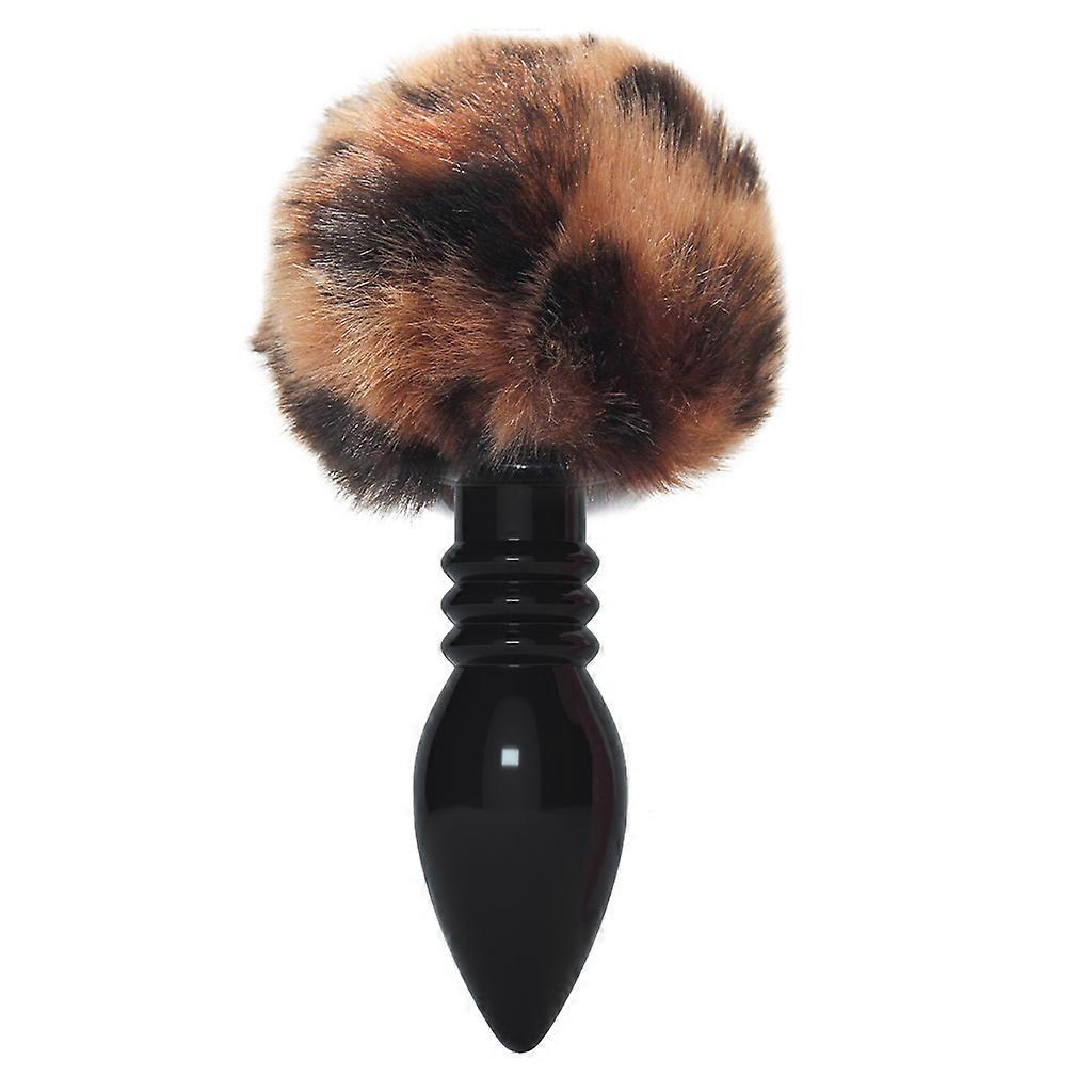 Butt Insert Plug Stopper Tail Sexual Adult Toy Game Cosplay Exercise Training  Rocket Backyard + Deep Coffee Leopard Print