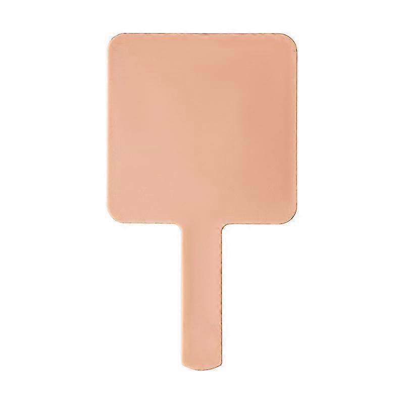 Portable Square Desktop Handheld Makeup Mirror - Brown