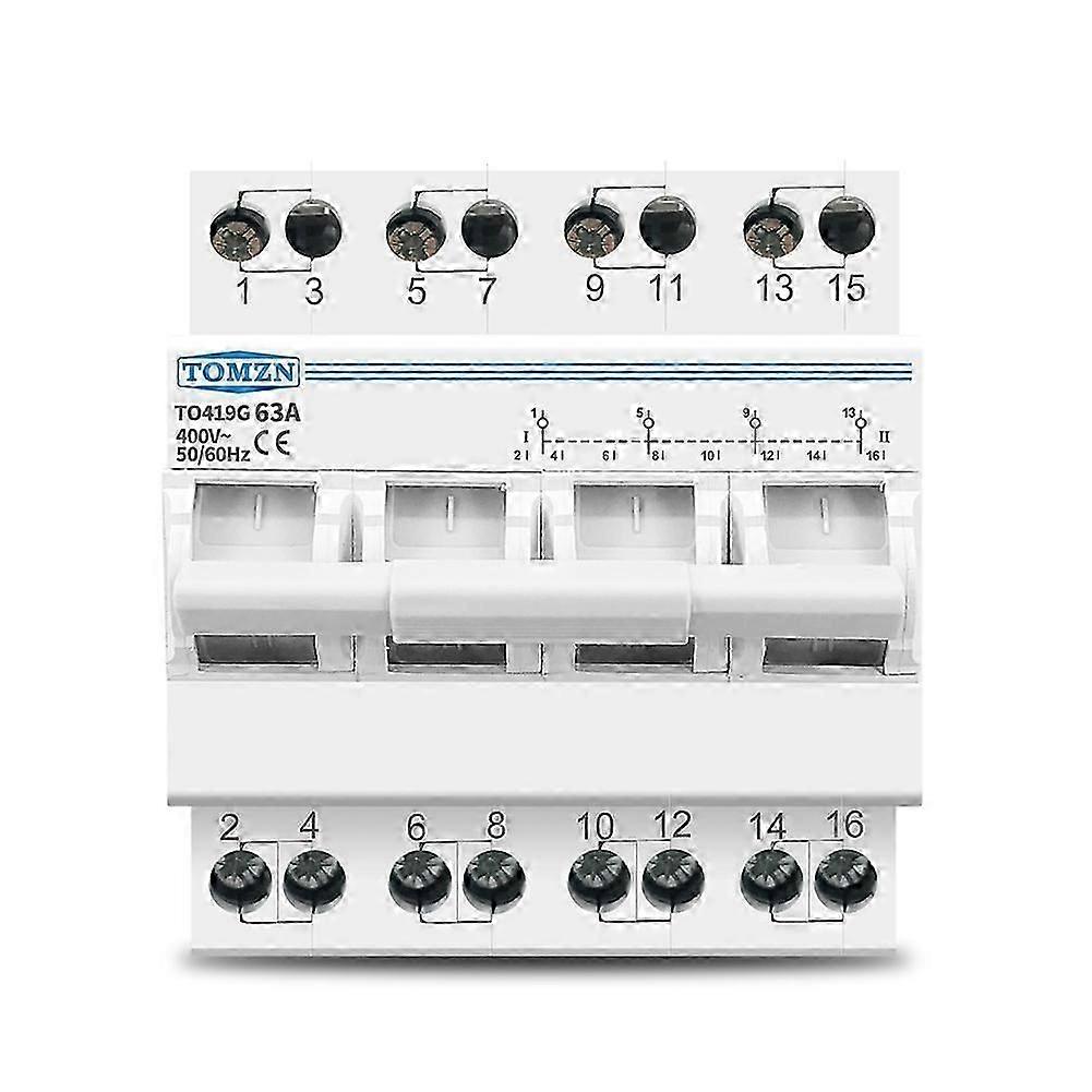 TOMZN 4P 63A 3-fas MTS Dual Power manuell överföringsisolerande brytare