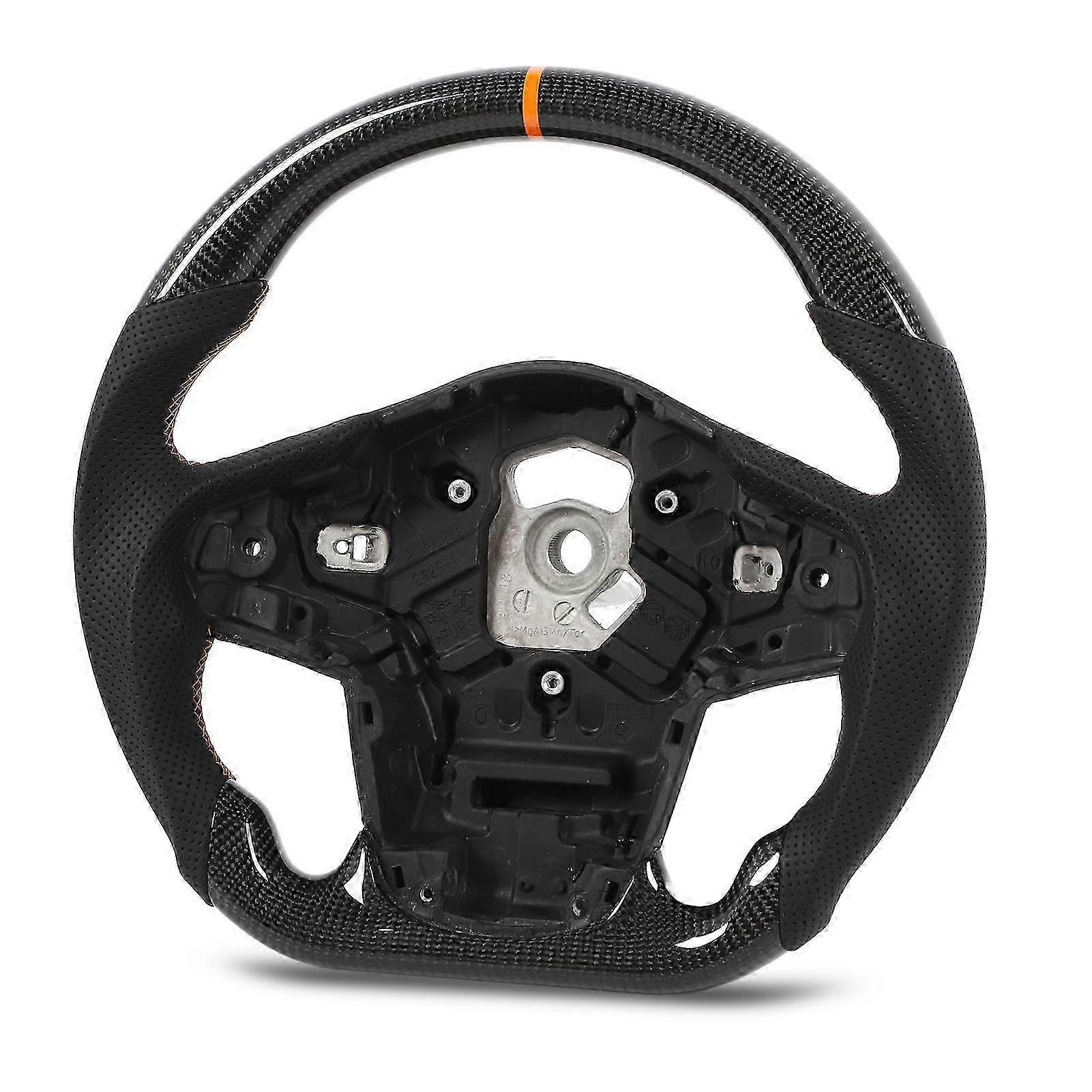 Carbon Fiber Steering Wheel with Perforated Leather D Type Racing Design Compatible with Certain Brand Vehicles from 2020 to 2024