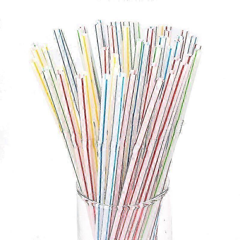 200/300 Pcs 8-Inch Plastic Drinking Straws Suitable for Various Brands