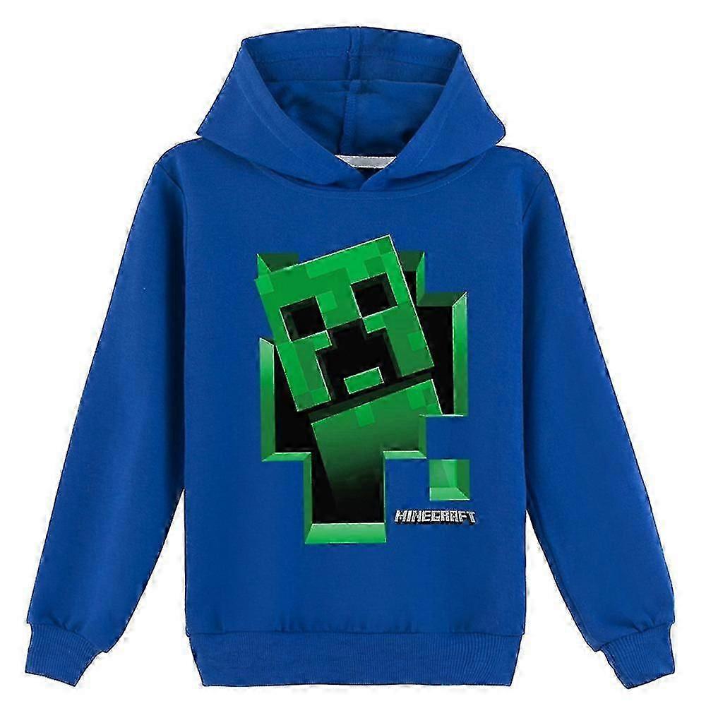 Kids Creeper Print Hoodie Casual Sleeve Hooded Sweatshirt Tops -nmaov