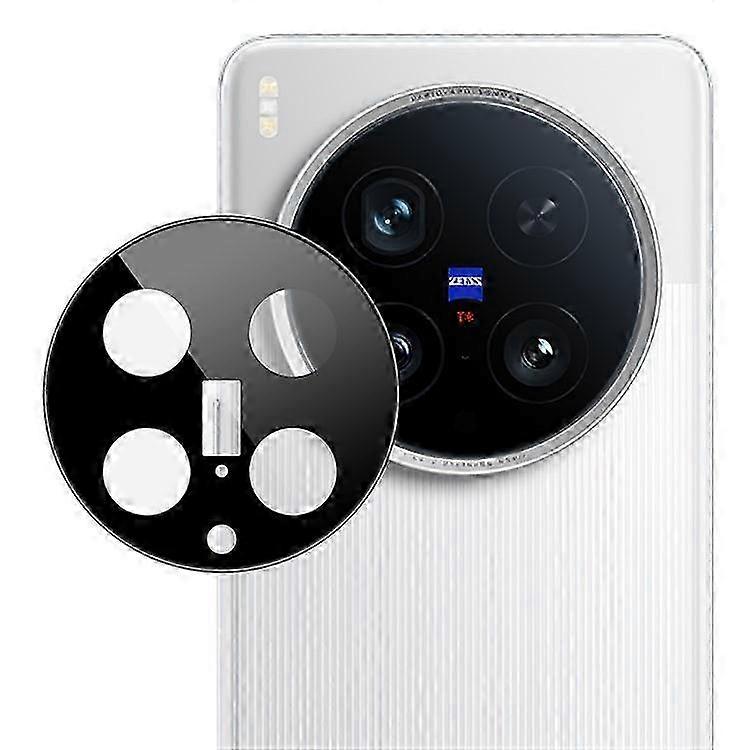 IMAK Compatible For vivo X200 Ultra 5G Tempered Glass Camera Lens Protector with Self Positioning Frame (Black Version) 2025