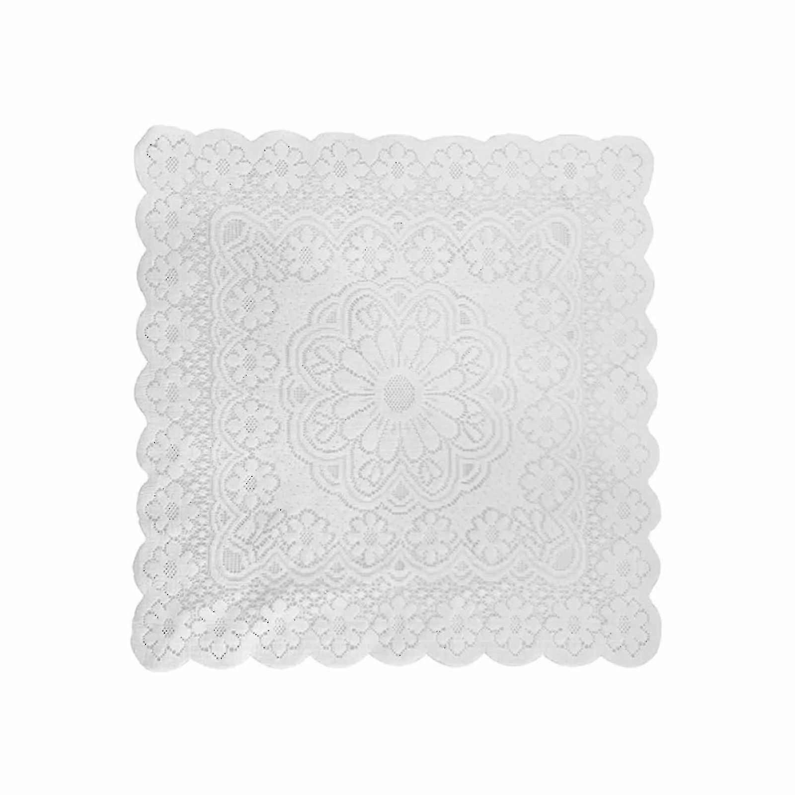 Square Crochet Lace Tablecloth 100% Cotton for Wedding Dinner