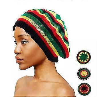 1 Stück Winter Wolle Strickmütze Mütze Warme Regenbogen Baskenmütze Schädelkappe Unisex für Frauen Männer