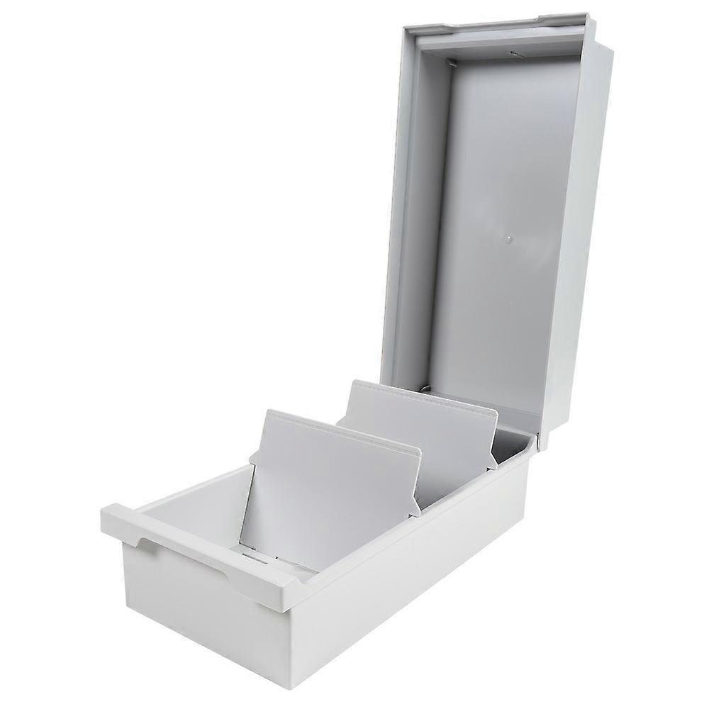 Exacompta 51240D Card index tray with lid for 1000 cards A6 - Light grey