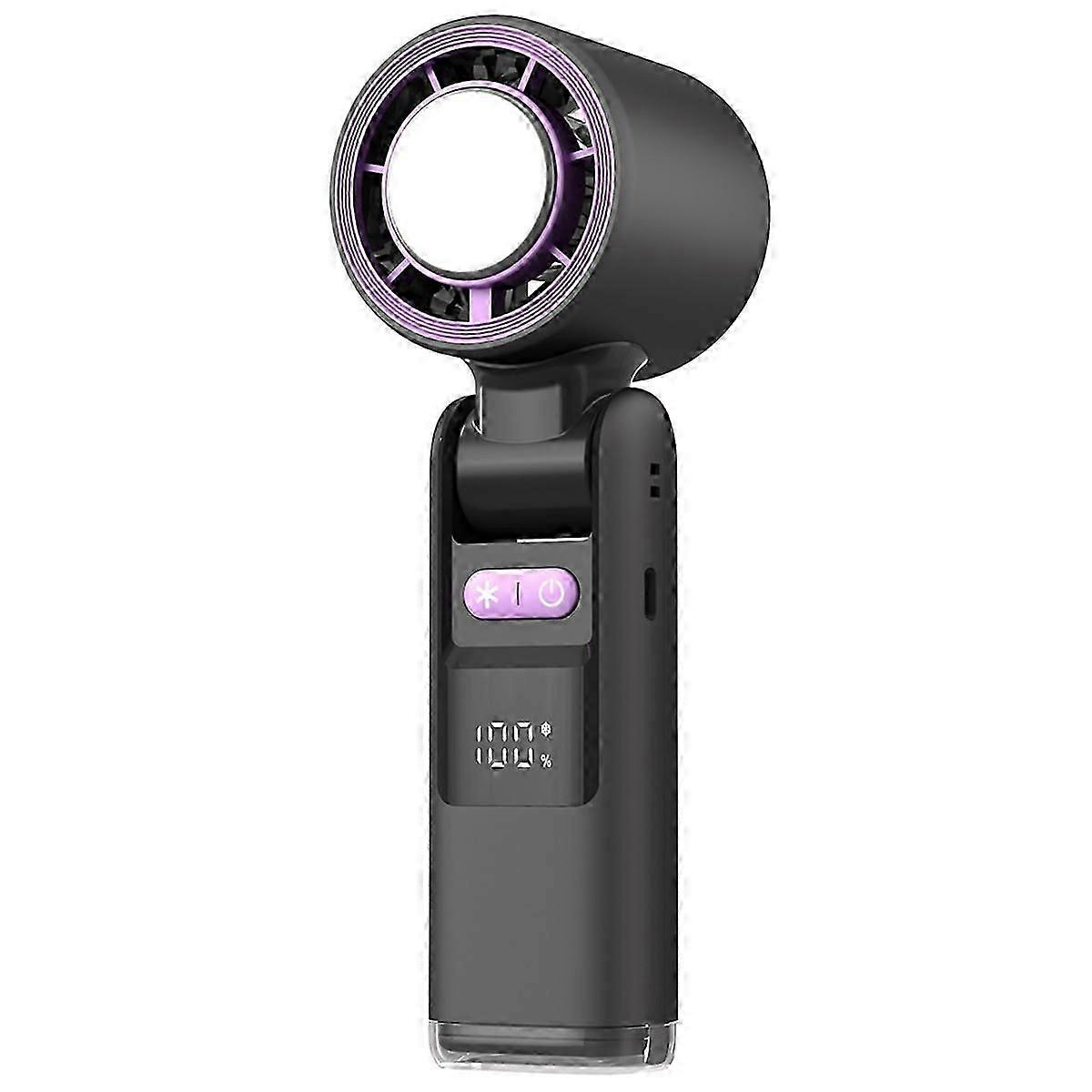 Portable Foldable USB-Charging High-Speed Fan with Adjustable Speed, Digital Display & Night Light