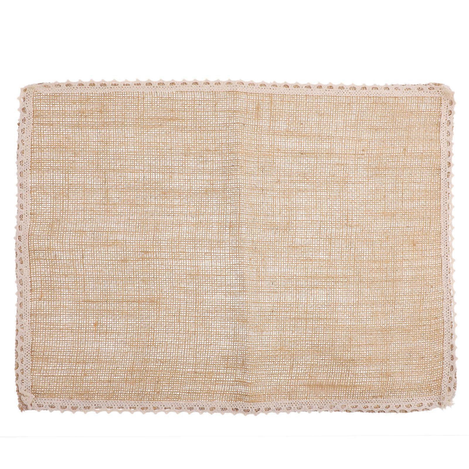 Table Mats For Dining Table Safe Lace Design Restaurant Hotel Use 40x30x05cm Khaki 4Set