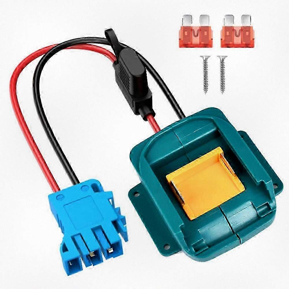 Power Wheel Adapter with Wire Harness Connector & Fuse for Peg-Perego 12 Volt to 18V Battery Conversion