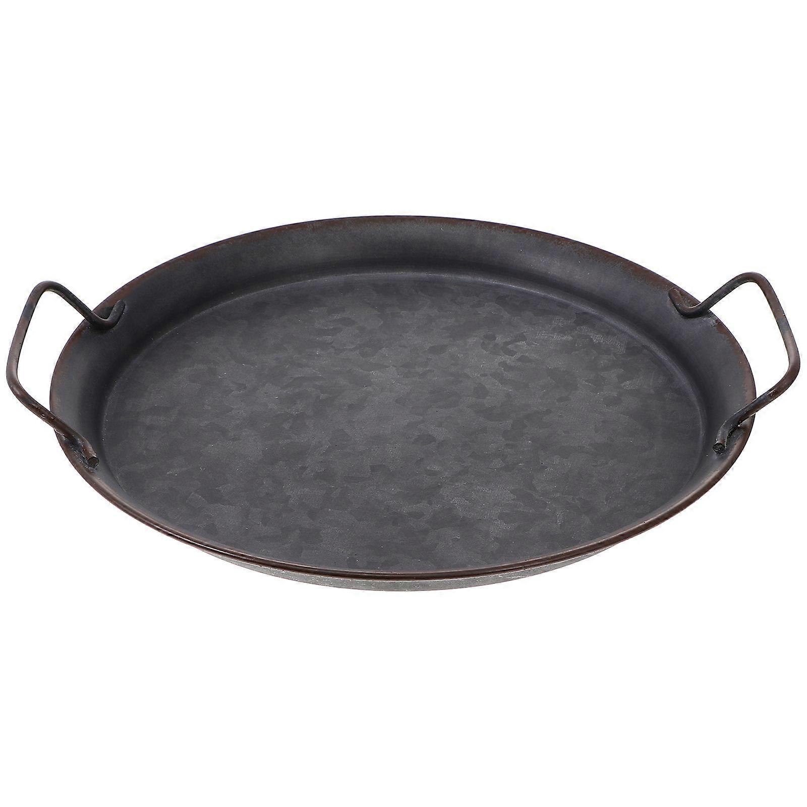 Bathroom Tray Storage Tray Daily Use Black 20.00X20.00X2.00cm Display 1Set