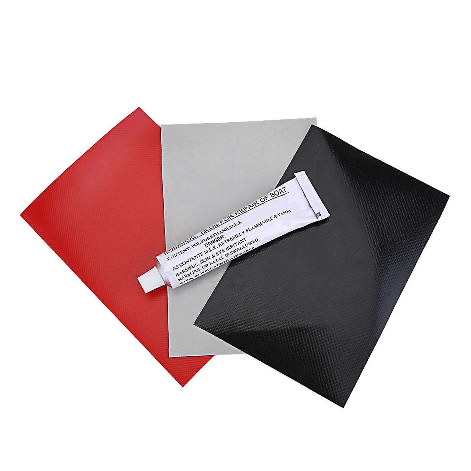 PVC Repair Kit with 3 Glue Patches for Inflatable Raft, Pool Toy