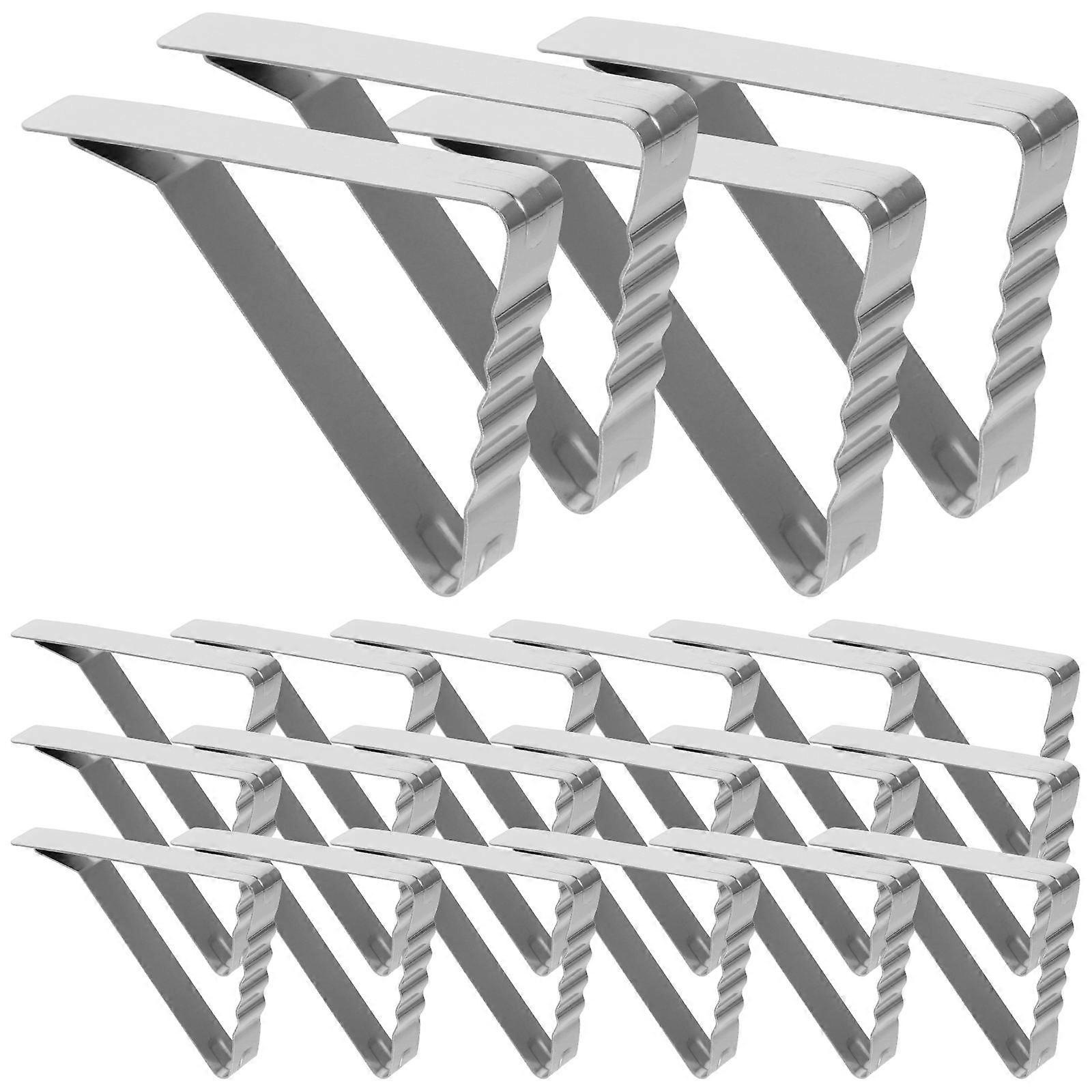 Tablecloth Clips for Tables Practical Design Stainless Steel Home Use 24Pcs