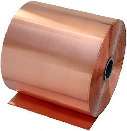 Copper Roll For DIYers Or Contractors, 1 m Length, 100 mm Width, 0.08 mm Thick Copper Band