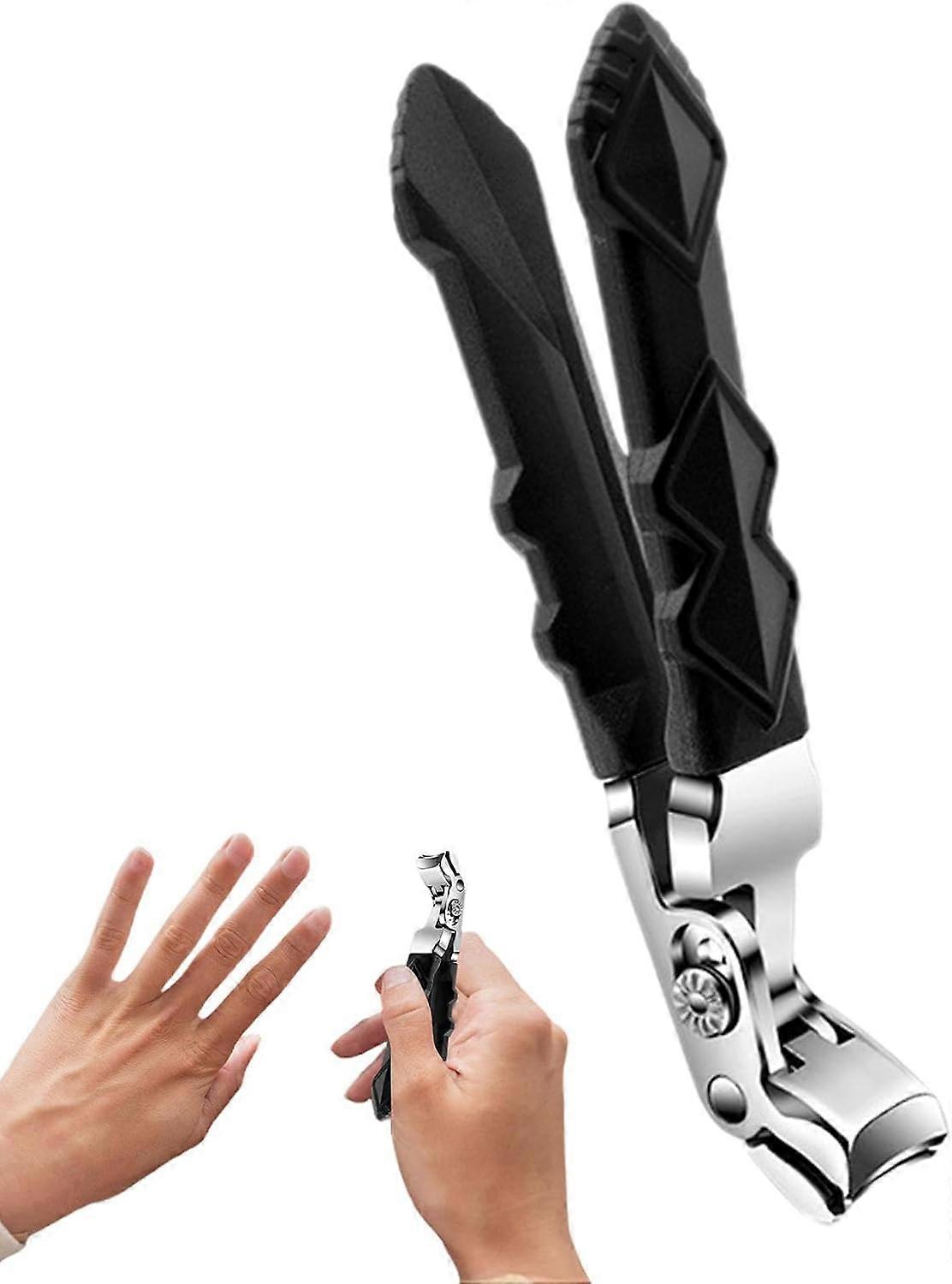 Outfany Nagelknipser für Zehen, Scharfer Nagelknipser mit Auffangbehälter (2 Stück)