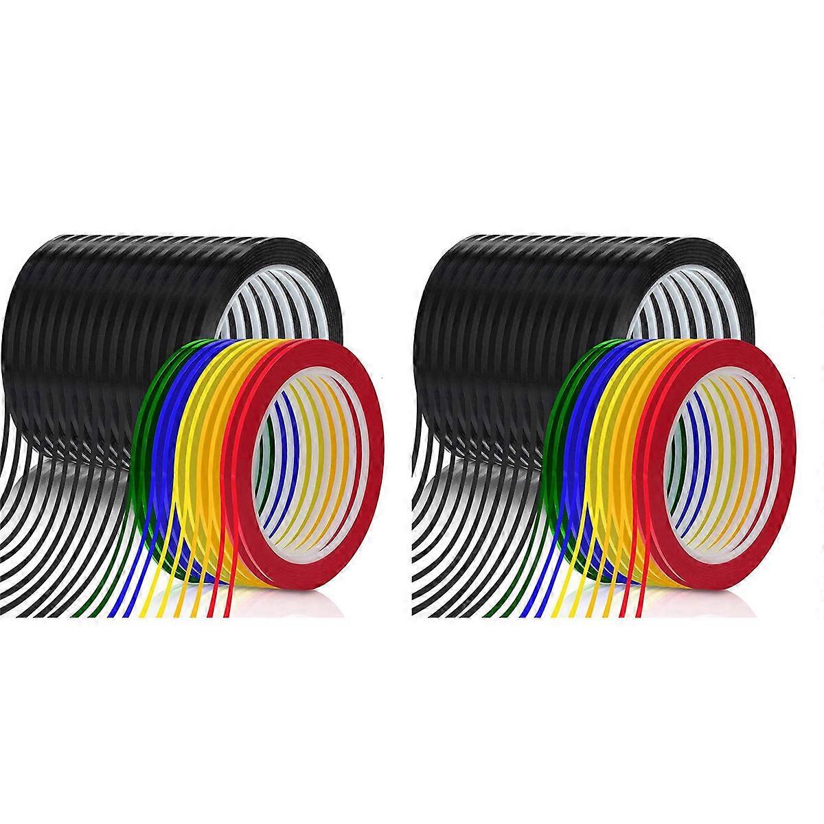 48 Rolls Whiteboard Thin Tape 216 Feet Per Roll 1/8 Inch Art Graphic Chart Grid Electrical Tape Dry