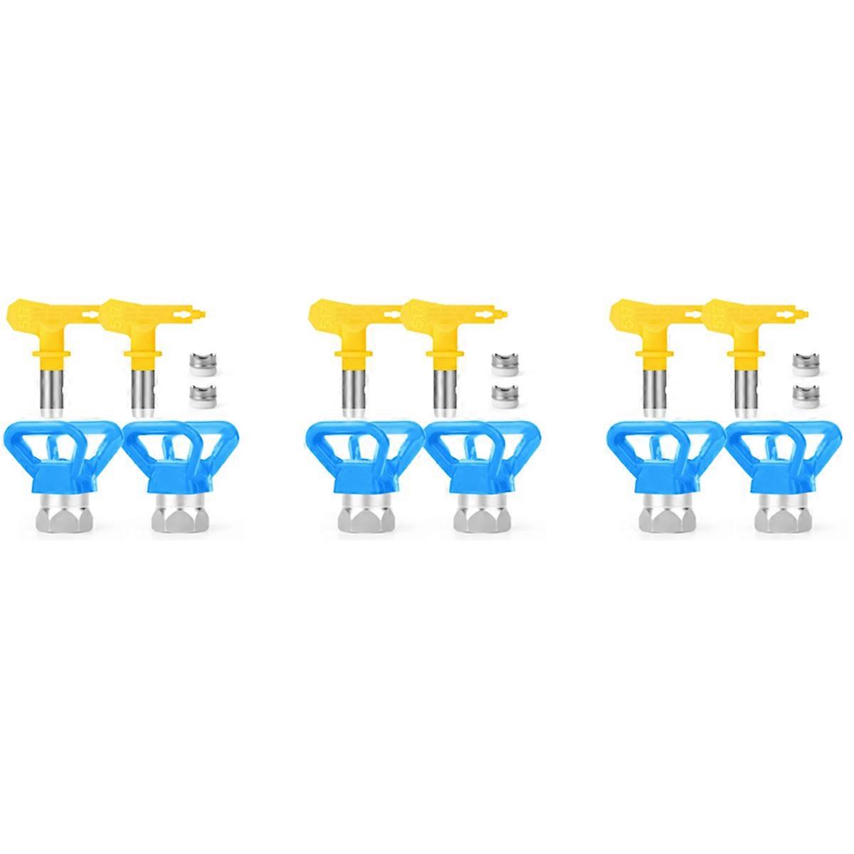 4Pcs Airless Paint Nozzles Set,Reversible Tips