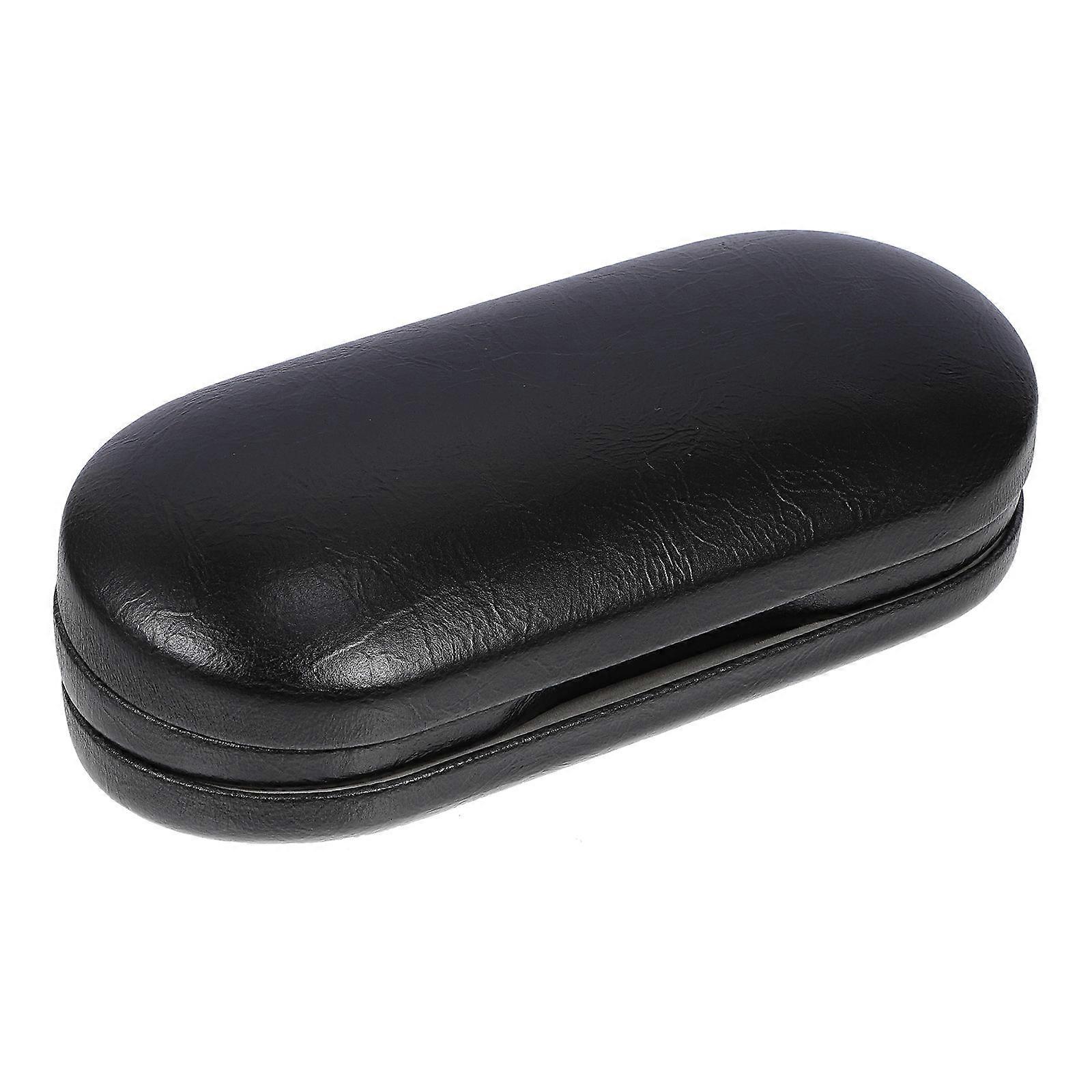 Glasses Storage Case Portable Eyeglass Box Travel Business Trips Daily Use Black 15.80X7.40X4.00CM Two-in-one Design 1Pack