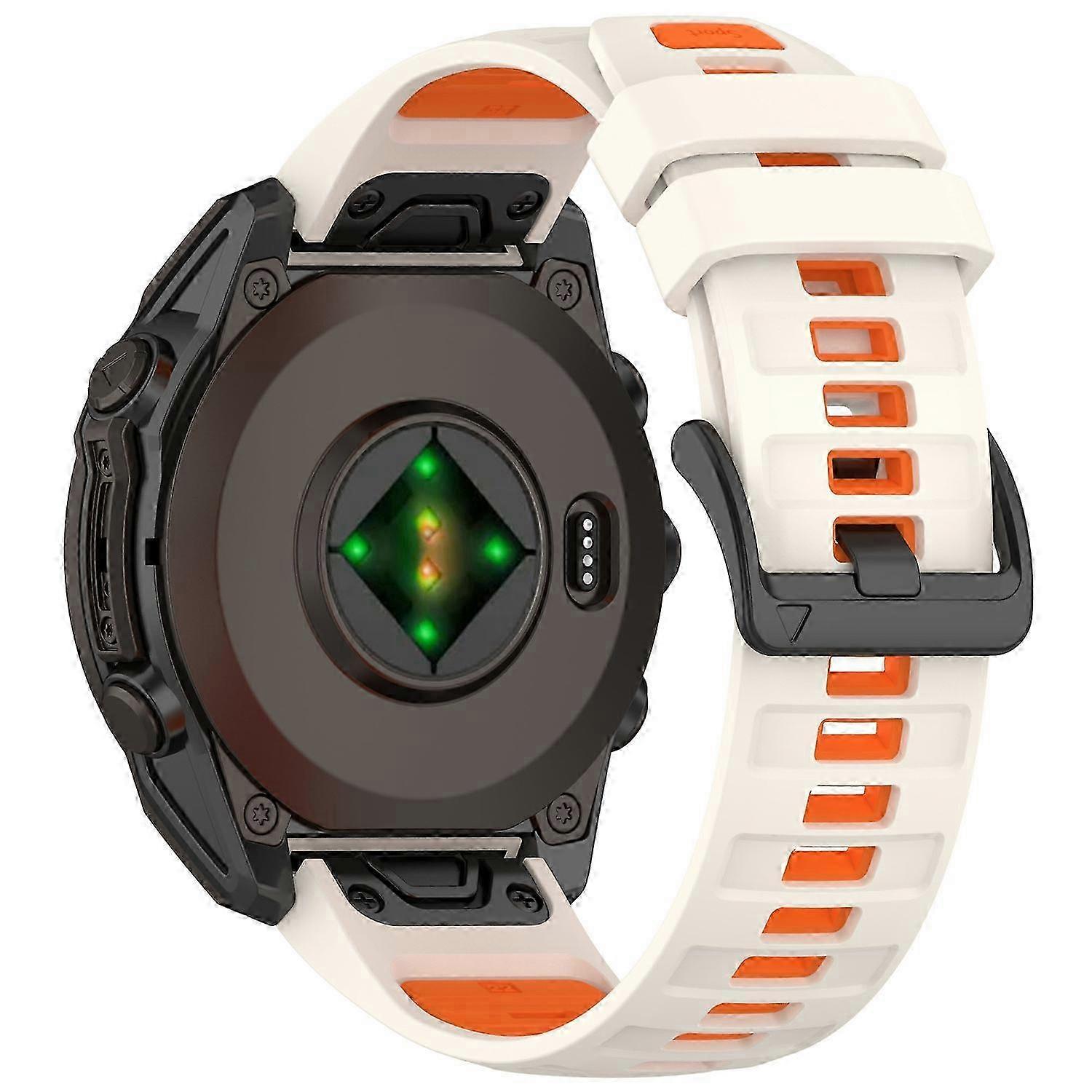 Quick Release Silicone Wrist Strap 26mm for Compatible with Certain Brand Fenix 8 51mm / Enduro 3 / Fenix 7X Watches - Size S