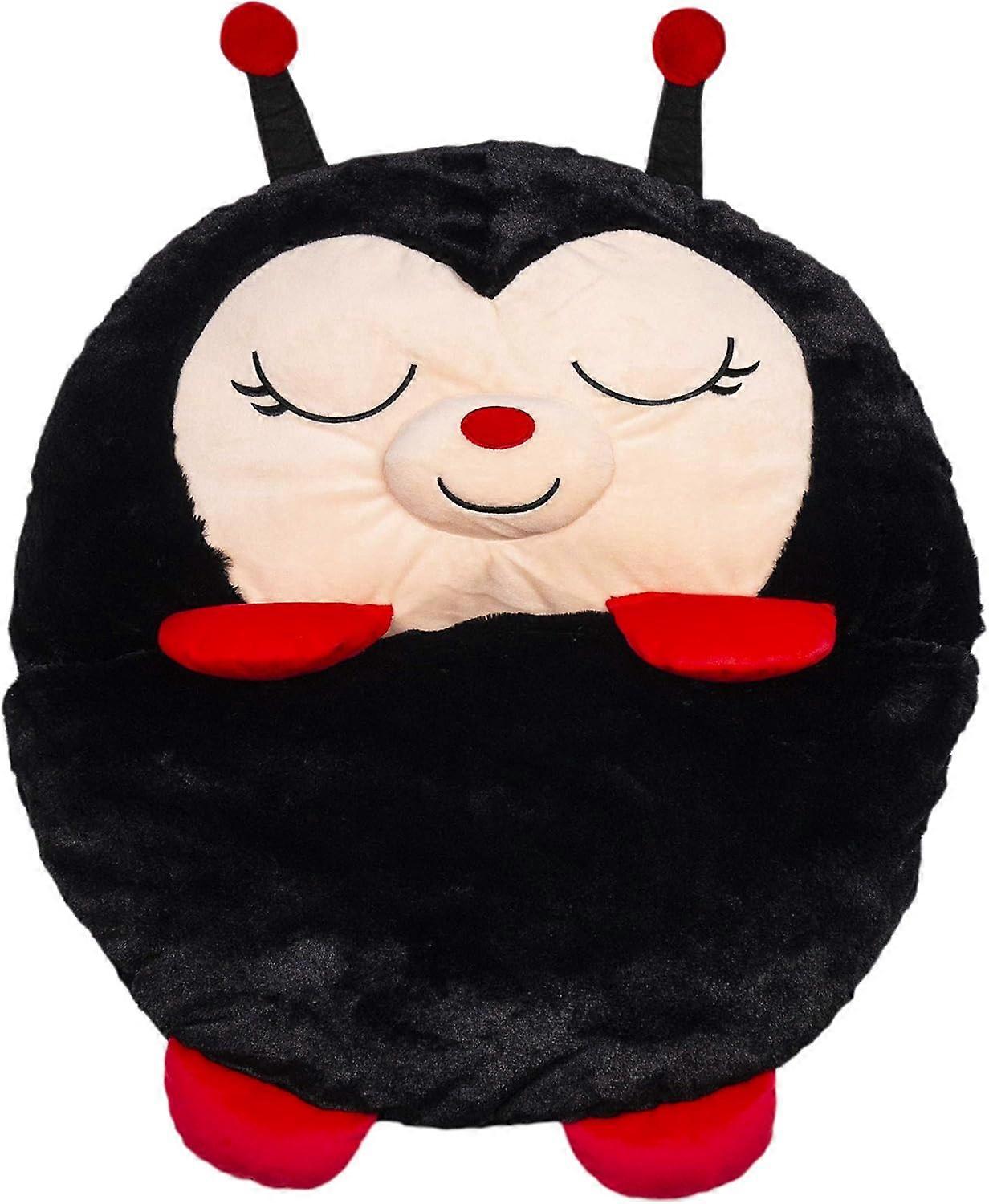 Sleeping Bag Folding Pillow, 2 in 1, Kids Napping Anti-Kick Cartoon Sleeping Bag, Ladybug Style