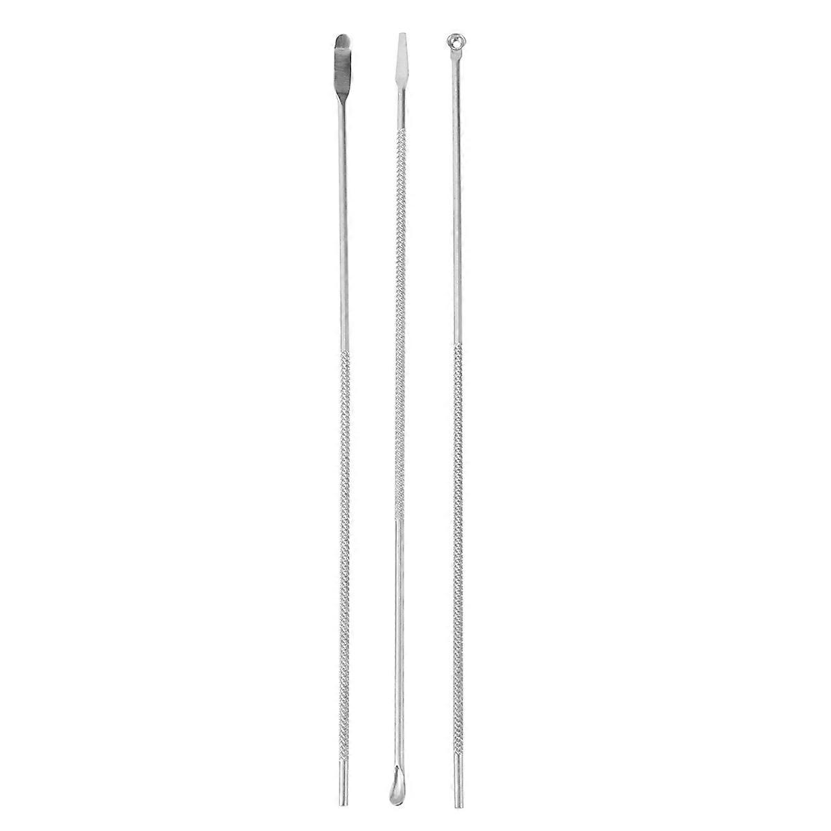 Ear Wax Removal Suction Portable Stainless Steel Remover Tools For Adults Silver 15.70X0.40X0.40CM 3Pcs