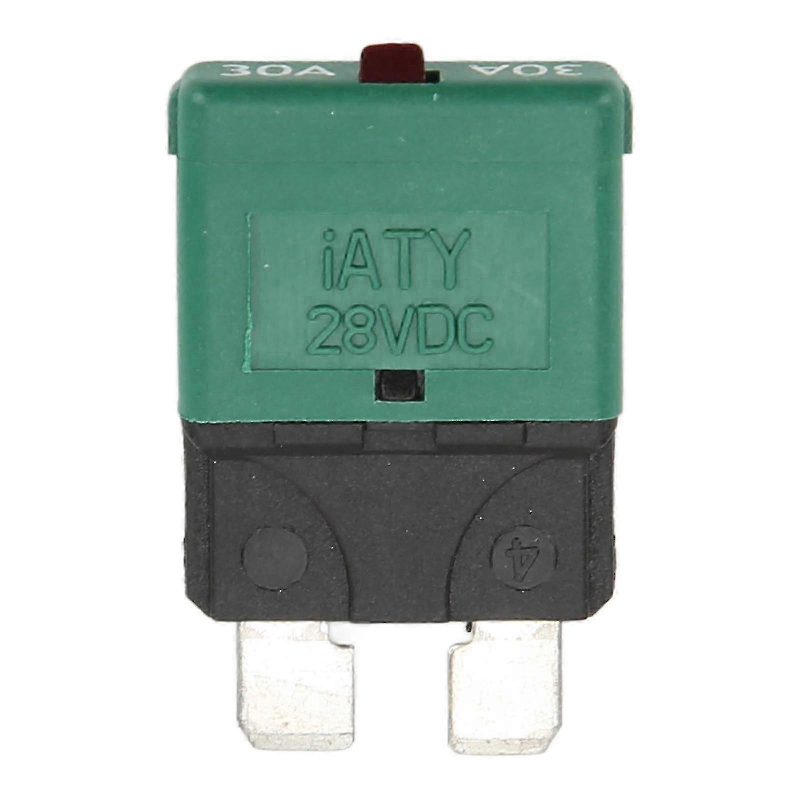 30A/28V DC Auto Manual Reset Circuit Fuse Breaker Universal for Vehicles and Low Voltage Yachts