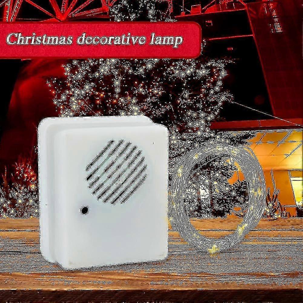 Christmas Sound Sensor Music Speaker /9.8ft String Lights Voice-activated Props