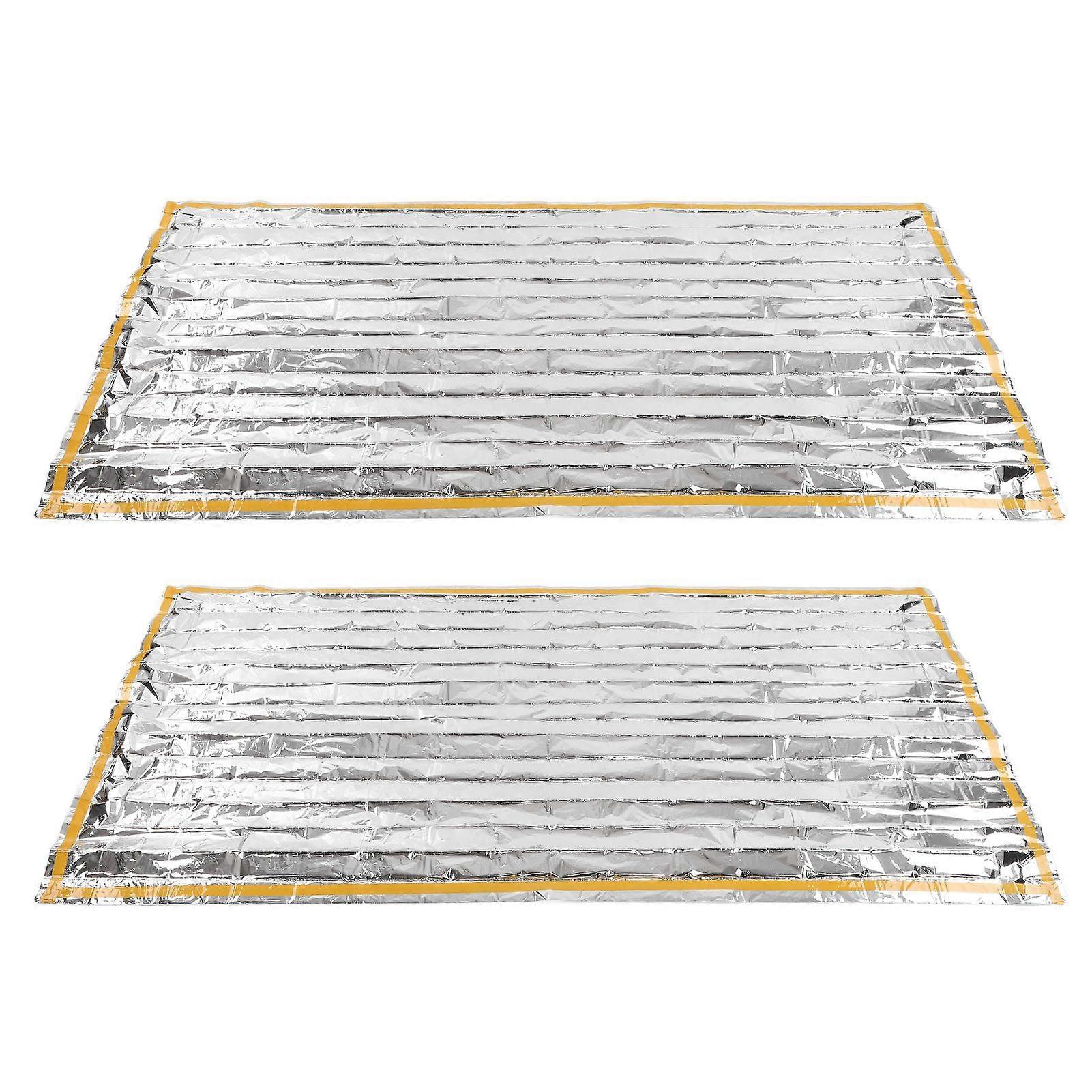 2025 Latest Model  2PCS Emergency Blankets 200x100cm Foldable Space Blanket