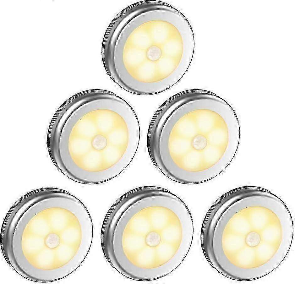 LED Closet / Cabinet Light, 6pcs Nightlight Cabinet Lights, Motion Sensor LED Lighting with Magnetic SZRH A-B